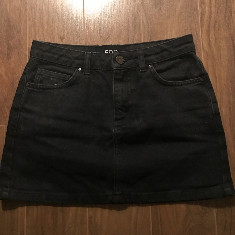 BDG Black Denim Mini Skirt